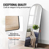 VEVOR Curved Tall Mirror, 65'' x 22'', Spacious Standalone or Wall Mount Reflective Surface with Aluminum Frame, Comprehensive View Dress Mirror for Bedroom or Living Space, Black