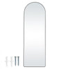 VEVOR Curved Tall Mirror, 65'' x 22'', Spacious Standalone or Wall Mount Reflective Surface with Aluminum Frame, Comprehensive View Dress Mirror for Bedroom or Living Space, Black
