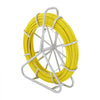 VEVOR Fish Tape Fiberglass, 492 ft, 5/16 in, Duct Rodder Fishtape Wire Puller, Cable Running Rod with Steel Reel Stand, 3 Pulling Heads, Fishing Tools for Walls and Electrical Conduit, Non-Conductive