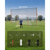 VEVOR Soccer Goal 9 x 5 FT Soccer Goal for Backyard with Iron Frame PE Net, Durable Backstop, Target Net, Ground Stakes, Ropes, for Youth & Adults, Outdoor Sports, Backyard Practice Training Games