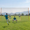 VEVOR Soccer Goal 9 x 5 FT Soccer Goal for Backyard with Iron Frame PE Net, Durable Backstop, Target Net, Ground Stakes, Ropes, for Youth & Adults, Outdoor Sports, Backyard Practice Training Games