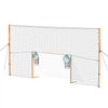 VEVOR Soccer Goal 9 x 5 FT Soccer Goal for Backyard with Iron Frame PE Net, Durable Backstop, Target Net, Ground Stakes, Ropes, for Youth & Adults, Outdoor Sports, Backyard Practice Training Games
