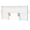 VEVOR Soccer Goal 9 x 5 FT Soccer Goal for Backyard with Iron Frame PE Net, Durable Backstop, Target Net, Ground Stakes, Ropes, for Youth & Adults, Outdoor Sports, Backyard Practice Training Games