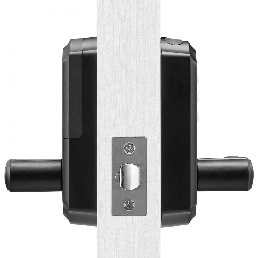 VEVOR Keyless Entry Door Lock, Electronic Keypad Entry Lever, Password and Key Unlock Combination Door Lock, Auto-Locking Keypad Door Lock with Deadbolt for Front Door, Matte Black, 5.63 x 2.76 in