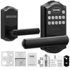 VEVOR Keyless Entry Door Lock, Electronic Keypad Entry Lever, Password and Key Unlock Combination Door Lock, Auto-Locking Keypad Door Lock with Deadbolt for Front Door, Matte Black, 5.63 x 2.76 in