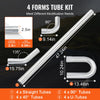 VEVOR Exhaust Kit, 16pcs, DIY Universal Stainless Steel Exhaust Kit with Slip-Fit Joint & Large Exhaust Tube, Rust-Proof Exhaust Pipe for Exhaust System, Fit for Garage/Auto Repair Store/4S Store