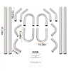 VEVOR Exhaust Kit, 16pcs, DIY Universal Stainless Steel Exhaust Kit with Slip-Fit Joint & Large Exhaust Tube, Rust-Proof Exhaust Pipe for Exhaust System, Fit for Garage/Auto Repair Store/4S Store