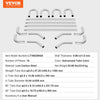 VEVOR Exhaust Kit, 16pcs, DIY Universal Galvanized Steel Exhaust Kit with Slip-Fit Joint & Large Exhaust Tube, Rust-Proof Exhaust Pipe for Exhaust System, Fit for Garage/Auto Repair Store/4S Store