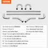 VEVOR Exhaust Kit, 8 Pieces, DIY Universal Galvanized Steel Exhaust Kit with Slip-Fit Joint & Large Exhaust Tube, Rust-Proof Exhaust Pipe for Exhaust System, Fit for Garage/Auto Repair Store/4S Store