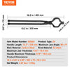 VEVOR Blacksmith Tongs, 18” Z V-Bit Tongs, Carbon Steel Forge Tongs with A3 Steel Rivets, for Knife Blades, Long Pieces, Circular Forgings, for Beginner and Seasoned Blacksmiths and Bladesmiths
