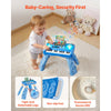 VEVOR Baby DJ Playset for Toddlers 1-3, Educational Musical Table Toys with 133 Sound Sources, Recording and LED DJ Turntable, Baby Activity Table for Birthday, Gift for Kids Aged 6+ Months