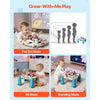 VEVOR Baby Spacecraft Musical Table Toys for 1-3 Years Old, Learning Activity Desk with Space Theme & Soft-glow Star Projector & 60+ Sound Sources, Toddler Learning Table for Kids 6+ Months