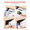 VEVOR Electronic Cabinet Lock, 4-in-1, Smart Cabinet Lock with 3*AAA Accumulator, Easy-to-install Hidden Cabinet Lock with APP Smart Management, Fits for Various Wooden Cabinets