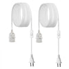 VEVOR Plug in Hanging Light Cord Kit, 16ft Lantern Extension Cords, 2 Pack E26 Light Socket Lamp Cord Replacement, Secure & Sturdy, Easy to Install, Pendant Lamp Kit On/Off Switch & Socket Rings