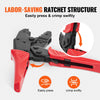 VEVOR Ratcheting Crimping Tool Set For Insulated Electrical Connectors AWG22-10 with Wire Stripper and 210pcs Heat Shrink Tubes Labor-Saving Ratcheting Wire Crimp Pliers