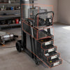VEVOR Welding Cart, 2-Tier 4 Drawers Welder Cart with 265 LBS Weight Capacity, 360° Swivel Wheels, Tank Storage Safety Chains, Heavy Duty Rolling MIG Welder Cart for Mig Welder and Plasma Cutter