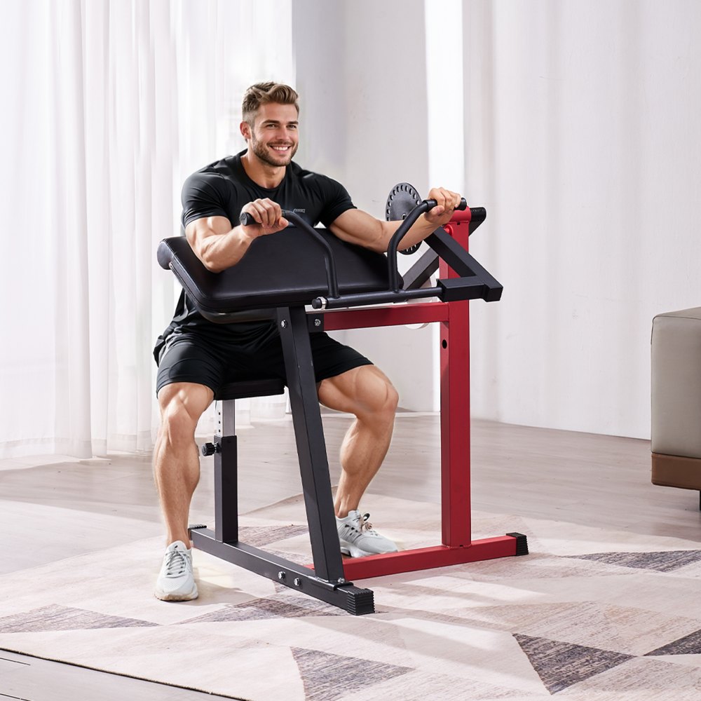 VEVOR Preacher Curl Machine, 2 in 1 Bicep Curl Machine and Triceps Extension Machine, Seated Arm Isolated Bicep Station, Strength Training Workout Weight Bench, Exercise Equipment for Home Gym