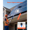VEVOR Solar Panel Cleaning Kit, 33 ft, Water Fed Pole Kit with Cleaning Brush, Squeegee, Soap Dispenser, Extendable Aluminum Telescopic Pole, 180° Rotatable Brush Head, for Roof Mounted Solar Panels