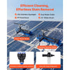 VEVOR Solar Panel Cleaning Kit, 26 ft, Water Fed Pole Kit with Cleaning Brush, Squeegee, Soap Dispenser, Extendable Aluminum Telescopic Pole, 180° Rotatable Brush Head, for Roof Mounted Solar Panels