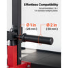 VEVOR LAT Pull Down Machine, 2-in-1 Row Cable Machine, Cable Machines Home Gym with 3-Level Adjustable Seat, 4-Level Adjustable Foam Roller, Load 500 lbs Lat Tower for Back, Chest, Tricep, Black Red