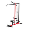 VEVOR LAT Pull Down Machine, 2-in-1 Row Cable Machine, Cable Machines Home Gym with 3-Level Adjustable Seat, 4-Level Adjustable Foam Roller, Load 500 lbs Lat Tower for Back, Chest, Tricep, Black Red