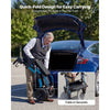 VEVOR 2-in-1 Rollator Walker & Transport Chair for Seniors, Foldable Rolling Walker Wheelchair, Lightweight Aluminum Mobility Walking Aid with Solid PU Wheels, Cup & Cane Holder - Supports 300LBS