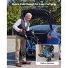 VEVOR 2-in-1 Rollator Walker & Transport Chair for Seniors, Foldable Rolling Walker Wheelchair, Lightweight Aluminum Mobility Walking Aid with Solid PVC Wheels, Cup & Cane Holder - Supports 300LBS