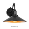 VEVOR Outdoor Barn Light, 11.5 in Diameter, 2-Pack Farmhouse Gooseneck Light Fixture, Dusk to Dawn Exterior Wall Sconce, with Anti-Rust, E26 Bulb Compatible for Porch, House, Entryway, Garage, Black