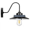 VEVOR Solar Outdoor Barn Light, 3 Lighting Modes and Motion Sensor, 1-Pack Gooseneck Light Fixture,Farmhouse Wall Sconce, with E26 Bulb Compatible, Waterproof for Porch, House, Entryway, Garage, Black