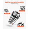 VEVOR ER16 Collet Set 1/16"-13/32" 12 Piece ER16 Spring Collet Chuck Set, for CNC Milling Machines & Drill Presses, 0.0008" TIR High Concentricity, Lathe Chuck Tool with Storage Case, Alloy Steel