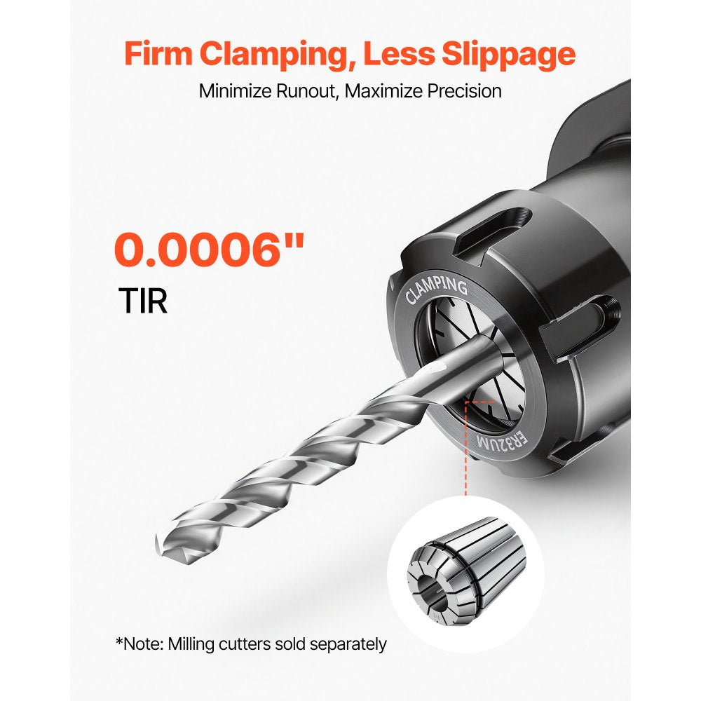 VEVOR ER40 Collet Set 1/8"-1" 23 Piece ER40 Spring Collet Chuck Set, for CNC Milling Machines & Drill Presses, 0.0006" TIR High Concentricity, Precision Lathe Chuck Tool with Storage Case, Alloy Steel