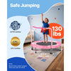 VEVOR 36" Kids Trampoline, 3FT Indoor Outdoor Trampoline, Foldable Mini Trampoline with Handle, Rebounder Trampoline for Toddlers, Birthday Gift for 3+ Years Children, Boys Girls for Fun, Red
