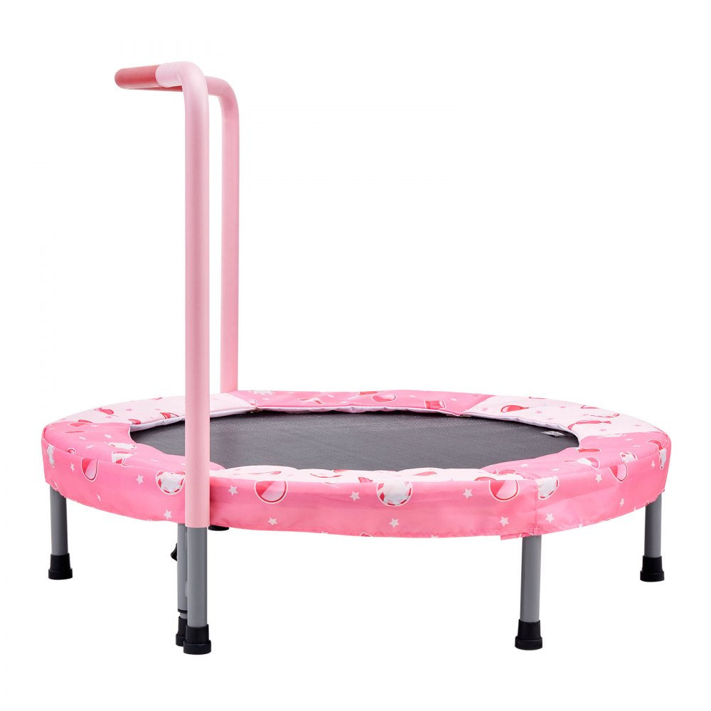 VEVOR 36" Kids Trampoline, 3FT Indoor Outdoor Trampoline, Foldable Mini Trampoline with Handle, Rebounder Trampoline for Toddlers, Birthday Gift for 3+ Years Children, Boys Girls for Fun, Red