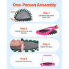 VEVOR 36" Kids Trampoline, 3FT Indoor Outdoor Trampoline, Foldable Mini Trampoline with Handle, Rebounder Trampoline for Toddlers, Birthday Gift for 3+ Years Children, Boys Girls for Fun, Pink