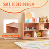 VEVOR Cubby Mobile Tray Storage Cabinet, 5-Compartment Cubby Storage Shelf, Cubby Storage Cabinet 2-shelf, Classroom Cubbies, Classroom Furniture for Home, Daycare and Preschool, Natural