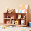 VEVOR Cubby Mobile Tray Storage Cabinet, 5-Compartment Cubby Storage Shelf, Cubby Storage Cabinet 2-shelf, Classroom Cubbies, Classroom Furniture for Home, Daycare and Preschool, Natural