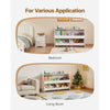 VEVOR Toy Storage Organizer, Wooden Kids Bookshelf with Storage, Toy Storage Cabinet with 2 Mobile Drawers, Kids Storage Organizer for Bedroom, Nursery, Living Room, Entryway, Preschool, White