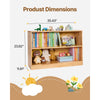 VEVOR Montessori Bookshelf, 35.4 in Width Toy Storage Organizer,  2-Tier Kids Display Storage Cabinet, Daycare Furniture, Kids Bookshelf for Bedroom, Nursery, Living Room, Entryway, Preschool, Brown