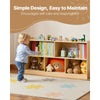 VEVOR Montessori Bookshelf, 45 in Width Toy Storage Organizer, 5-Section Kids Display Storage Cabinet, Daycare Furniture, Kids Bookshelf for Bedroom, Nursery, Living Room, Entryway, Preschool, Brown