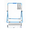 VEVOR Gymnastic Bars for Kids, 140 lbs Capacity Folding Training Kip Bar, Adjustable Height Gymnastic Horizontal Bar for Home, Training Equipment for Indoor and Outdoor, Easy to Assemble, Blue