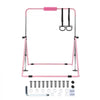 VEVOR Gymnastic Bars for Kids, 140 lbs Capacity Folding Training Kip Bar, Adjustable Height Gymnastic Horizontal Bar for Home, Training Equipment for Indoor and Outdoor, Easy to Assemble, Pink