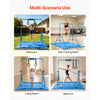 VEVOR Gymnastic Bars for Kids, 140 lbs Capacity Folding Training Kip Bar with Mat, Adjustable Height Gymnastic Horizontal Bar for Home, Training Equipment for Indoor Outdoor, Easy to Assemble, Blue