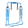 VEVOR Gymnastic Bars for Kids, 140 lbs Capacity Folding Training Kip Bar with Mat, Adjustable Height Gymnastic Horizontal Bar for Home, Training Equipment for Indoor Outdoor, Easy to Assemble, Blue