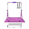 VEVOR Gymnastic Bars for Kids, 140 lbs Capacity Folding Training Kip Bar with Mat, Adjustable Height Gymnastic Horizontal Bar for Home, Training Equipment for Indoor Outdoor, Easy to Assemble, Purple