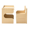 VEVOR Montessori Weaning Table and Chair Set, Wooden, Kids Table and Chair Set for Toddlers 1-5, Step Stool with Blackboard and Storage Space, Easy to Clean, for Eating, Drawing, Reading, Playing