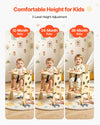 VEVOR Toddler Tower, Wooden, Adjustable Kitchen Step Stool for Kids 1-5, Montessori Weaning Table and Chair Set, Learning Standing Tower with Chalkboard, Backrest, for Bathroom and Kitchen Counter