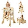 VEVOR Toddler Tower, Wooden, Adjustable Kitchen Step Stool for Kids 1-5, Montessori Weaning Table and Chair Set, Learning Standing Tower with Chalkboard, Backrest, for Bathroom and Kitchen Counter