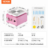 VEVOR Mini Pottery Wheel, 0-320RPM Adjustable Speed Detachable Basin Forming Machine, 2.56in/3.94in 2 Turntables Electric Ceramic Wheel Machine, 18pcs Accessories, for Art Craft Work Home DIY, Pink