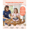 VEVOR Mini Pottery Wheel, 6 inch Turntable, Forward and Reverse Rotation, Adjustable Speed, Electric Clay Wheel for Kids and Beginners, with Shaping Tools, for Home DIY, Pottery Classes, Pink