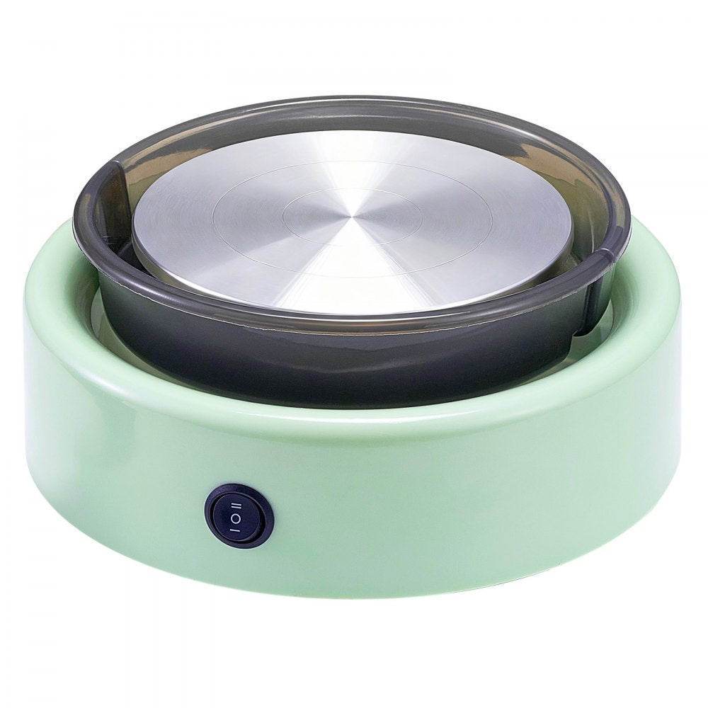VEVOR Mini Pottery Wheel, 6 inch Turntable, Forward and Reverse Rotation, Adjustable Speed, Electric Clay Wheel for Kids and Beginners, with Shaping Tools, for Home DIY, Pottery Classes, Green